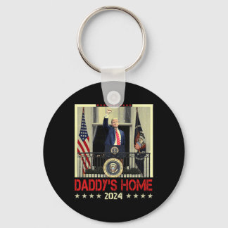 Trump 2024 Take America Back Daddy's Home Trump 20 Key Ring