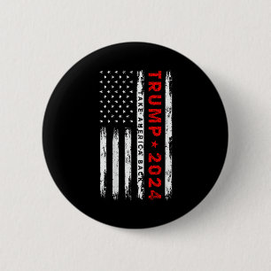 Trump 2024 Take America Back Election (on Back) 6 Cm Round Badge