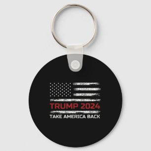 Trump 2024 Take America Back Election Patriotic Fl Key Ring