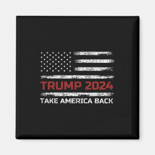 Trump 2024 Take America Back Election Patriotic Fl Magnet