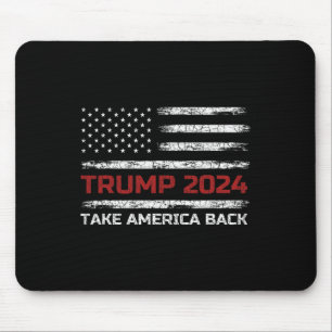 Trump 2024 Take America Back Election Patriotic Fl Mouse Mat