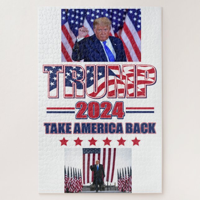 Trump 2024 Take America Back Jigsaw Puzzle (Vertical)