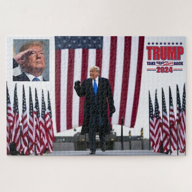 Trump 2024 Take America Back Jigsaw Puzzle (Horizontal)