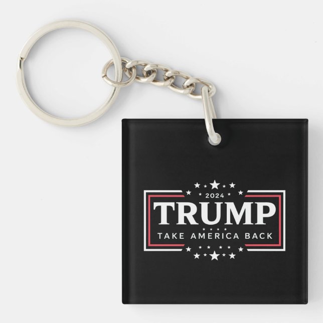 Trump 2024 Take America Back  Key Ring (Front)