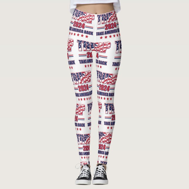 Trump 2024 Take America Back Leggings (Front)