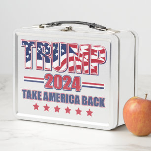 Trump 2024 - Take America Back Metal Lunch Box