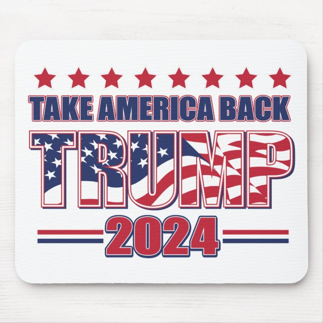 TRUMP-2024 Take America Back Mouse Mat (Front)