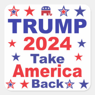 TRUMP 2024 Take America Back Square Sticker