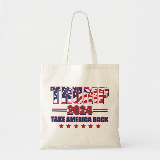 Trump-2024-Take-America-Back Tote Bag (Front)