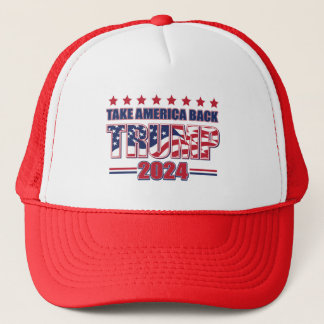 Trump 2024 Take America Back Trucker Hat