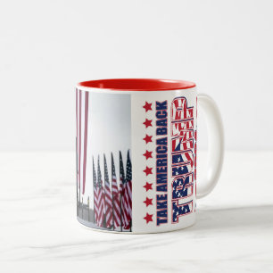 Trump 2024 Take America Back Two-Tone Coffee Mug