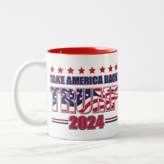 TRUMP-2024 Take America Back Two-Tone Coffee Mug