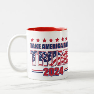 Trump 2024 Take America Back Two-Tone Coffee Mug