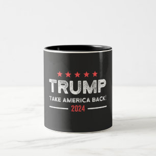 Trump 2024 Take America Back Two-Tone Coffee Mug