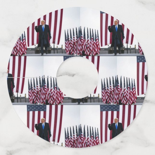 Trump 2024 Take America Back Wine Glass Tag (Back)