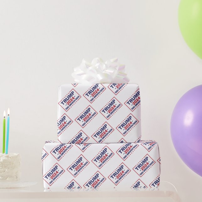 Trump 2024 Take America Back Wrapping Paper (Party Gifts)