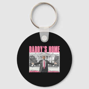 Trump 2024 Take America Ck Daddy's Home Trump Pink Key Ring