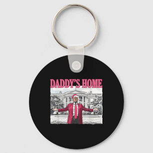 Trump 2024 Take America Ck Daddy's Home Trump Pink Key Ring