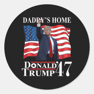 Trump 2024 Take America Ck Daddy's Home Trump Vict Classic Round Sticker