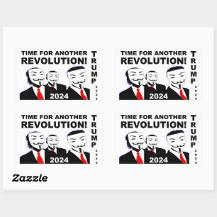 Trump 2024 Time for Another Trump Revolution! Rectangular Sticker