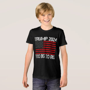 Trump 2024 Too Big To Rig - 2024 Elections Tri-Blend Shirt
