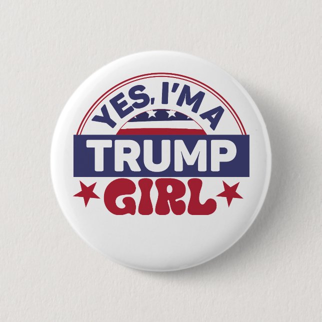 Trump 2024 Trump Girl 6 Cm Round Badge (Front)