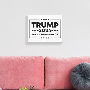 Trump 2024  Trump Take America Back Canvas Print