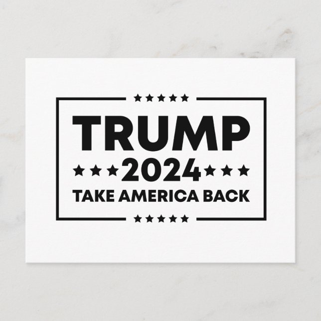 Trump 2024  Trump Take America Back Postcard (Front)