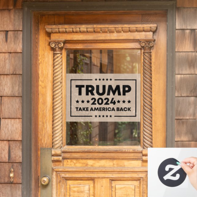 Trump 2024  Trump Take America Back Window Cling (Home Door)