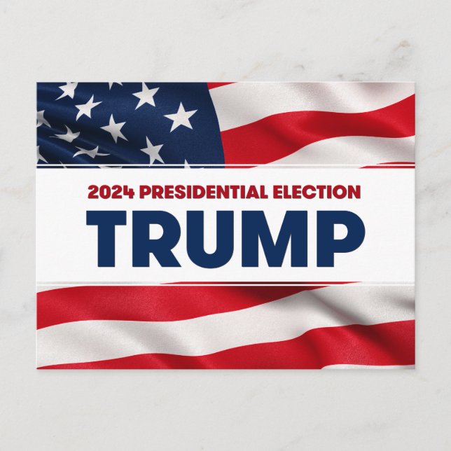 TRUMP 2024 US Presidential Election Postcard (Front)