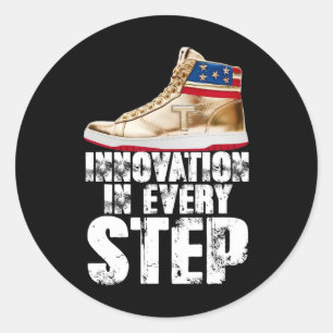 Trump 2024 Usa Election Donald Trump Sneakers  Classic Round Sticker