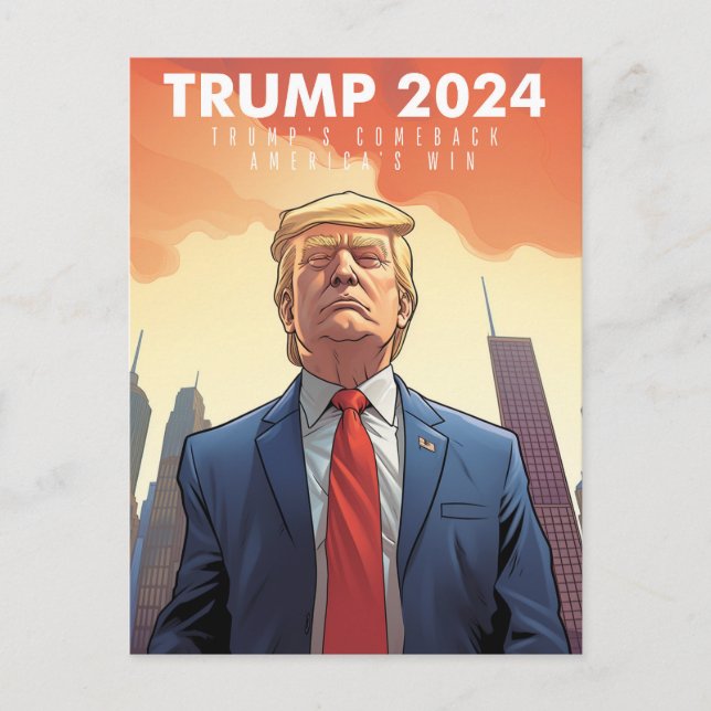Trump 2024 - USA - Make America Great Again - Come Postcard (Front)