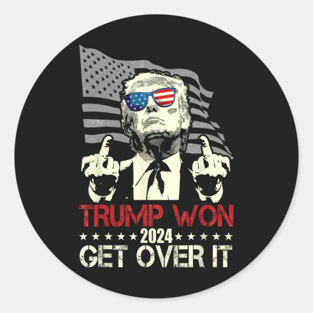 Trump 2024 Victory For President 47 Trump Vance Ge Classic Round Sticker (Front)