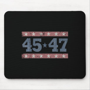 Trump 2024 Vintage 45 47 America Flag Shirt For Wo Mouse Mat