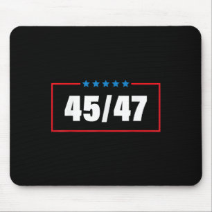 Trump 2024 Vintage 45 47 America Flag Shirt For Wo Mouse Mat