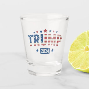 Trump 2024 Vintage Patriotic American Flag Gift  Shot Glass