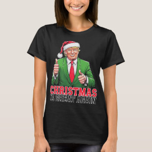 Trump 2024 Vintage Santa Christmas Daddys Home Xma T-Shirt