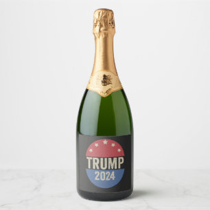 Trump 2024 Vote Again Funny Election Trump Again Sparkling Wine Label
