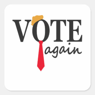 Trump 2024 Vote Again Patriotic American Gift Square Sticker