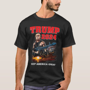 Trump 2024 Warrior Election Brings Back America T-Shirt