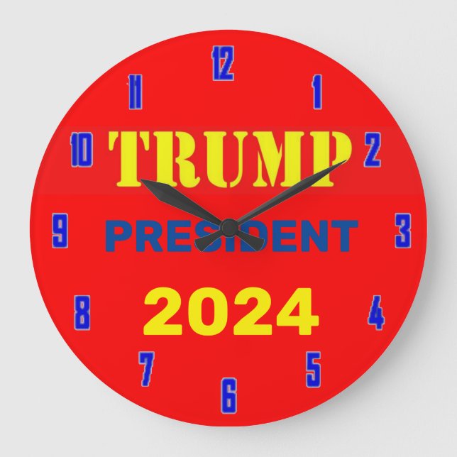 TRUMP 2024  WATCH LARGE CLOCK (Front)
