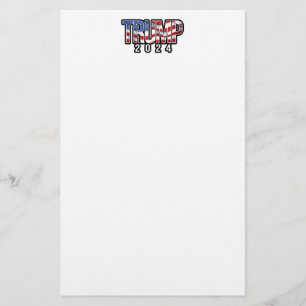 Trump 2024 Waving Flag Stationery
