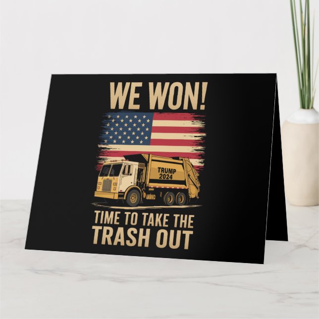 Trump 2024 We Won Wins Victory Inauguration 2025  Card (Front)