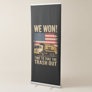 Trump 2024 We Won Wins Victory Inauguration 2025 Retractable Banner