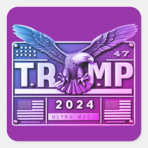 TRUMP 2024 with an Eagle Square Sticker