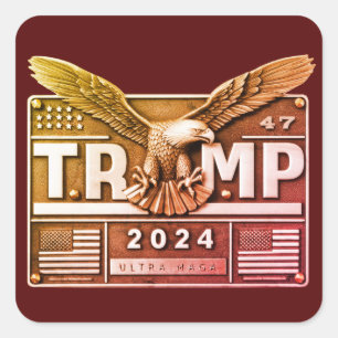 TRUMP 2024 with an Eagle Square Sticker