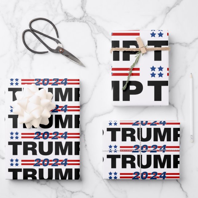 Trump 2024 wrapping paper sheet (Front)