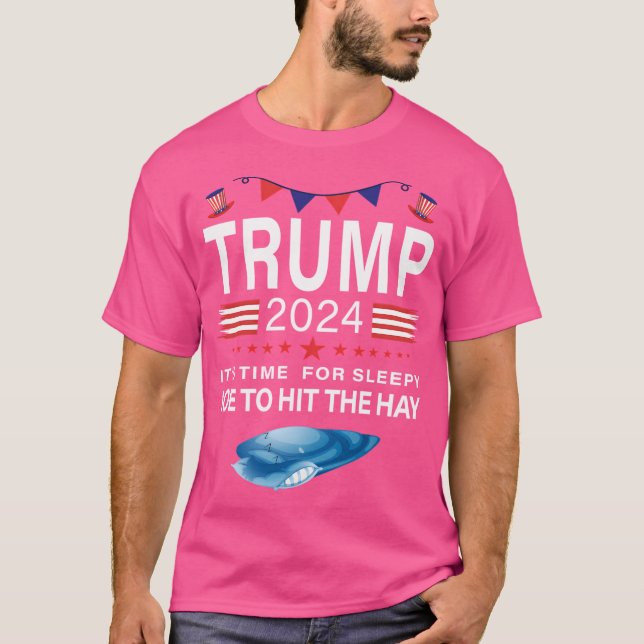 Trump 2024Pro Trump Republicanfunny Anti Sleepy Jo T-Shirt (Front)
