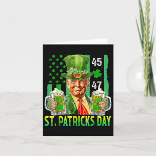 Trump 2025 American Flag Vintage St. Patricks Day Card
