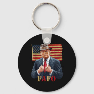 Trump 2025 American Flag Vintage St. Patricks Day Key Ring